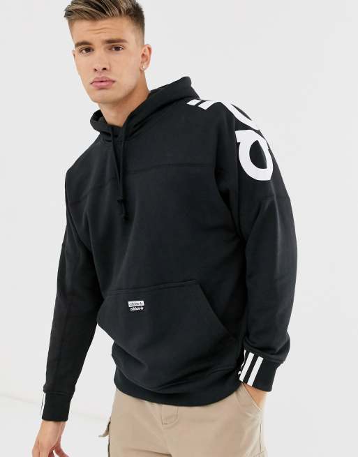 adidas Originals RYV hoodie with back print in black ASOS