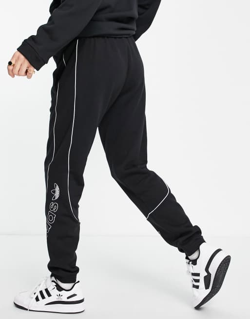 Adidas originals ryv two tone discount joggers in black and white