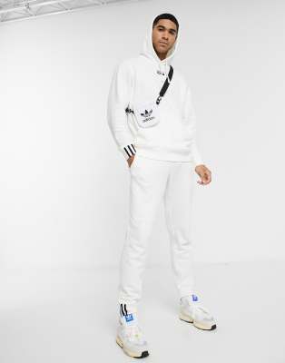 adidas originals ryv two tone joggers in black and white