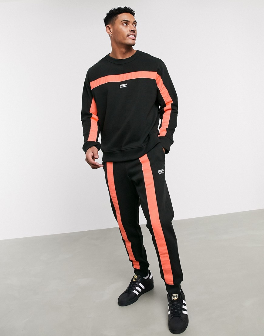 adidas Originals RYV joggers with taping in black