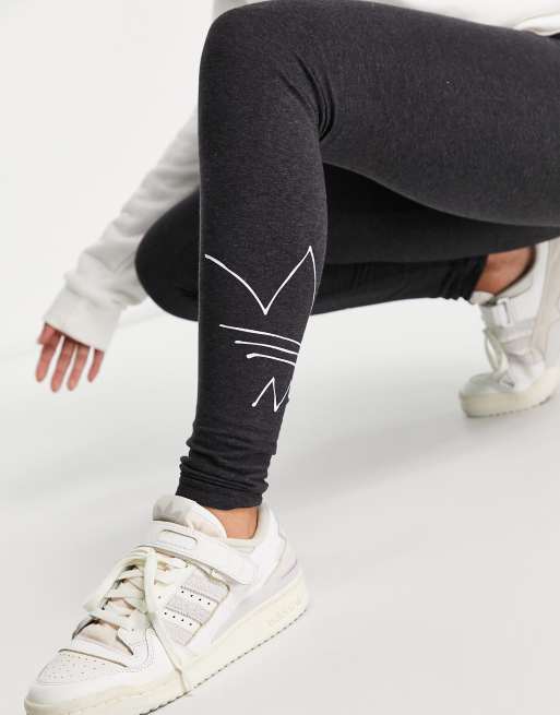 Adidas originals ryv store trefoil leggings in gray