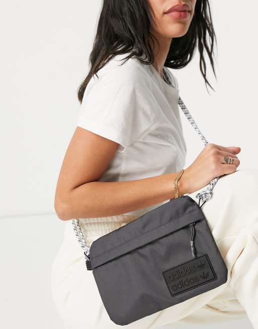adidas Originals RYV logo cross body bag in black ASOS