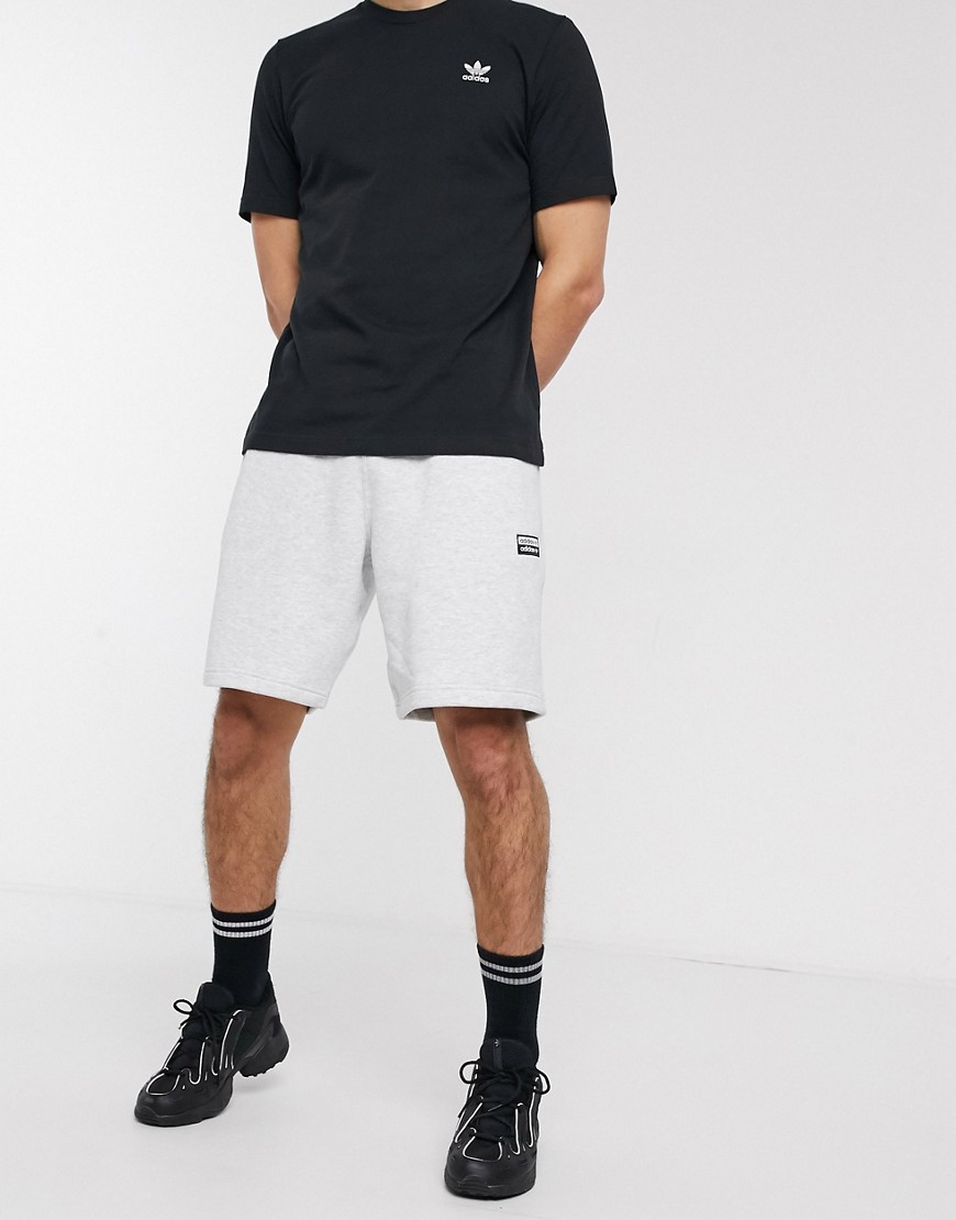adidas Originals ryv logo shorts in gray