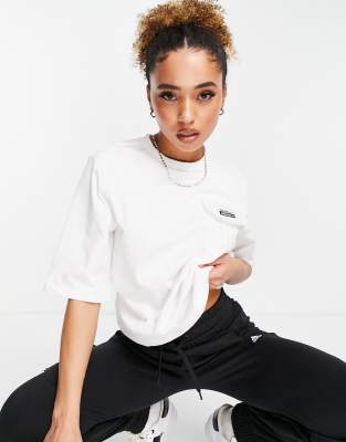 adidas Originals RYV logo T-shirt in white with drawstring hem | ASOS