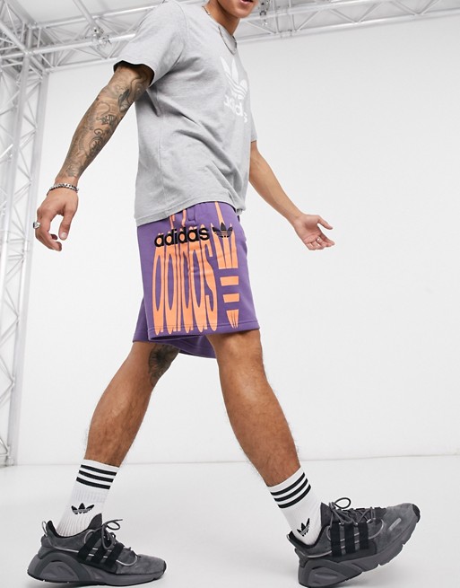 adidas Originals RYV shorts in purple