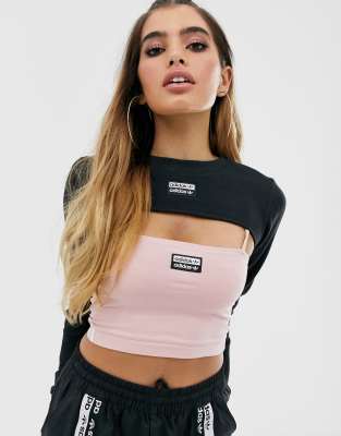 adidas originals cropped shrug top