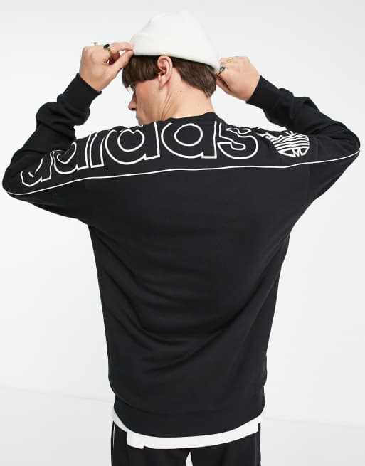 adidas Originals - RYV - Sort sweatshirt med branding på ærmet