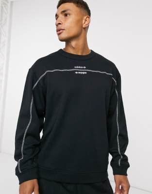 adidas originals sweatshirt with embroidered small logo black