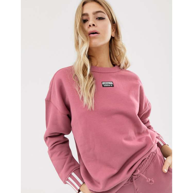 Adidas originals ryv outlet sweatshirt pink