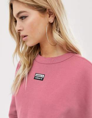 adidas originals ryv sweatshirt in pink