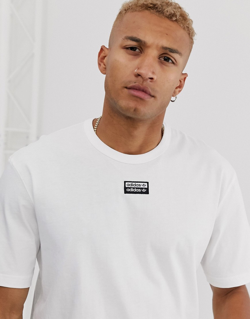 adidas Originals - RYV - T-shirt bianca con logo centrale-Bianco