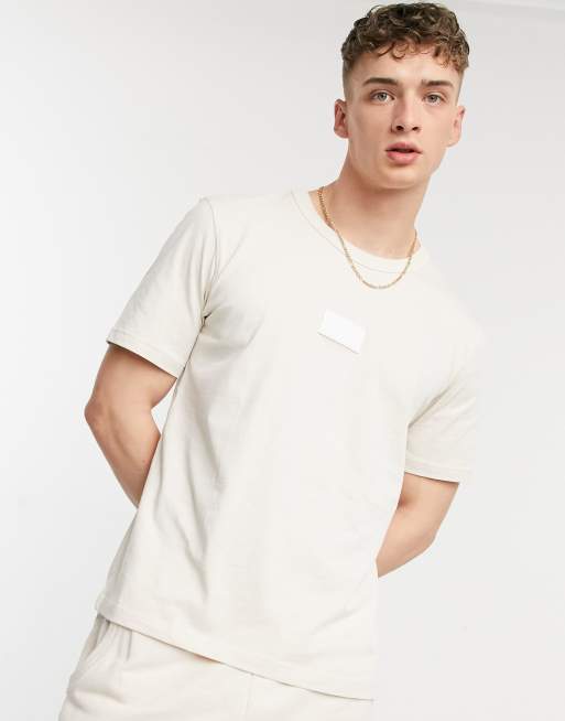 adidas Originals - RYV - T-shirt color crema con stemma in gomma