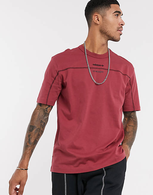 adidas Originals RYV t-shirt with central logo in red | ASOS