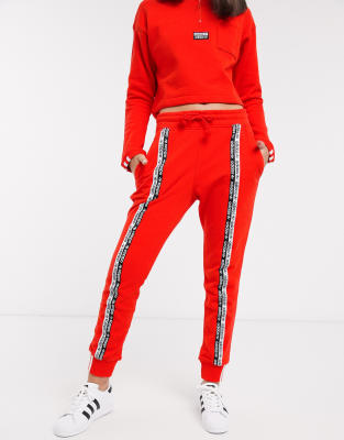 adidas trousers red