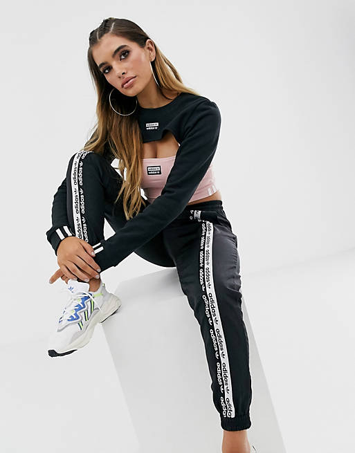 Classification in spite of more and more adidas Originals RYV taping track pants in black | ASOS