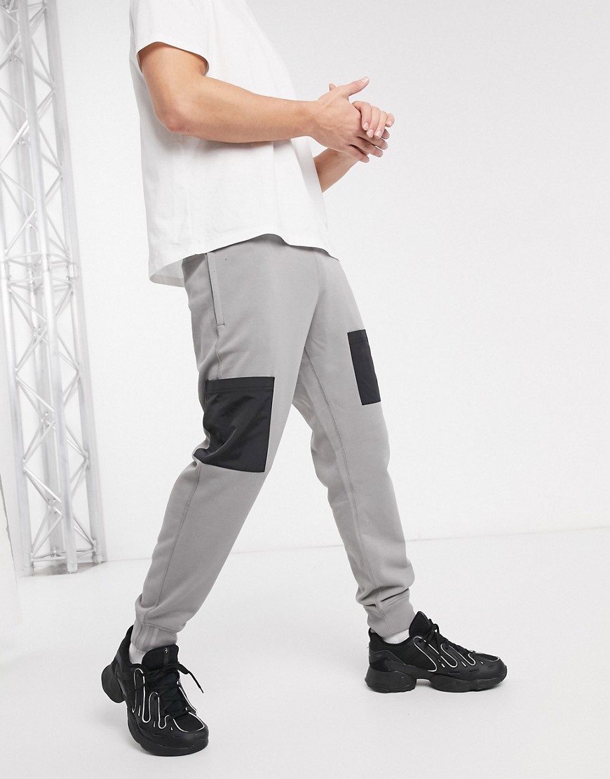 Adidas Originals RYV tech joggers in grey