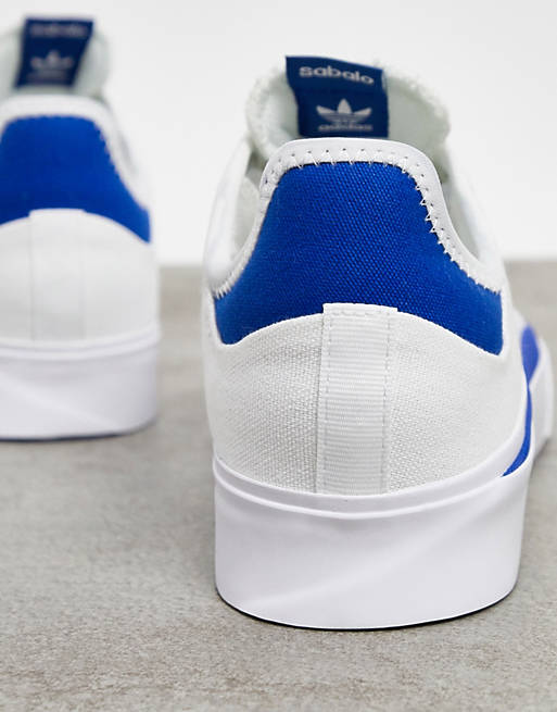 Glamor die Prominent adidas Originals sabalo sneakers in white and blue | ASOS