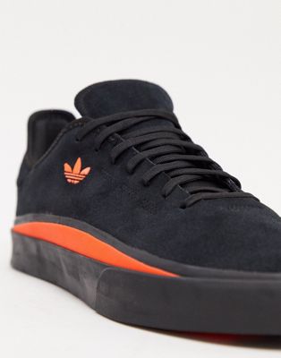 adidas suede black trainers