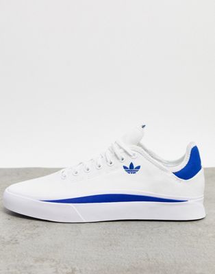 blue and white adidas originals