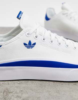 white blue trainers