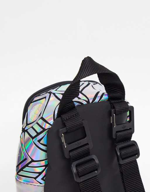 adidas Originals Sac dos avec motif g om trique en 3D Argent