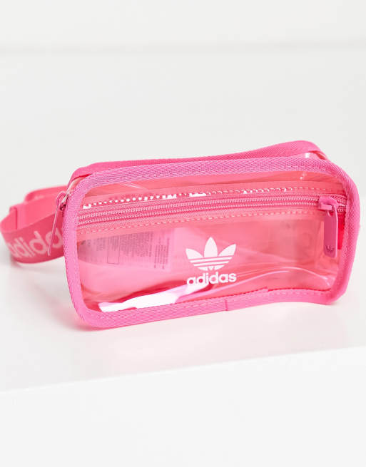 adidas Originals Sac banane avec logo Rose solaire transparent