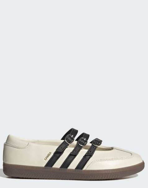 adidas Originals Samba baleriny w kolorze złamanej bieli i czerni - view 1