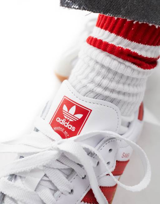 adidas Originals Samba Baskets Blanc et rouge ASOS