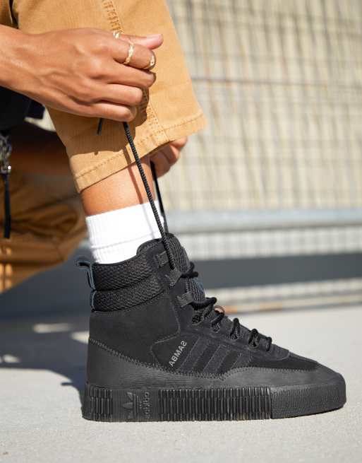 adidas Originals Samba boot sneakers in black