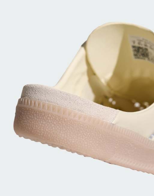 adidas Originals Samba gewebte Mule-Sneaker in Cremeweiß, 4 von 4