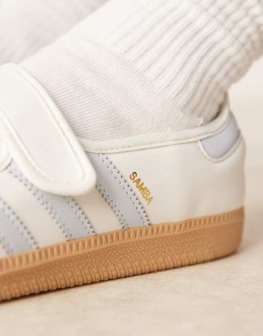 adidas Originals Samba Jane sneakers in cloud white and halo blue | ASOS