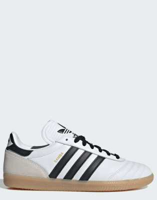 adidas Originals Samba jp shoes in blue / lucid lemon / gum
