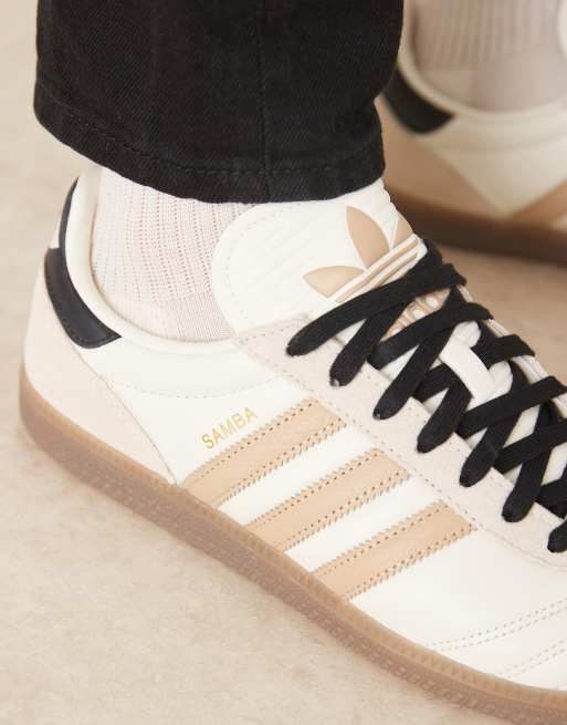 adidas Originals Samba JP sneakers in white and beige | ASOS