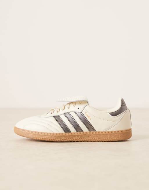 adidas Originals Samba LT trainers in cream and metallic silver 