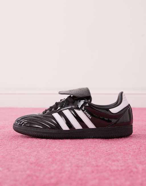 adidas Originals Samba LT patent leather trainers in black and white