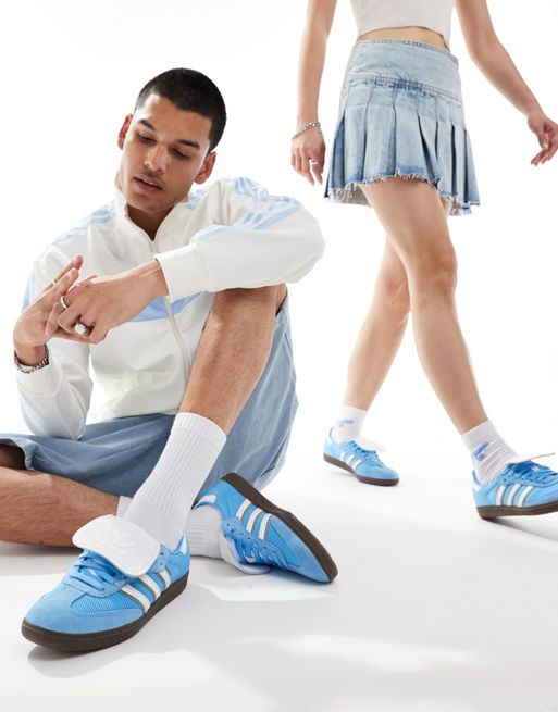 adidas Ozelia Originals Samba LT sneakers in blue and white
