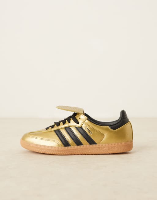 adidas gazelle silver green womens Adidas - WMNS Tokyo Decon Sneaker in Gold Metallic & Core Black