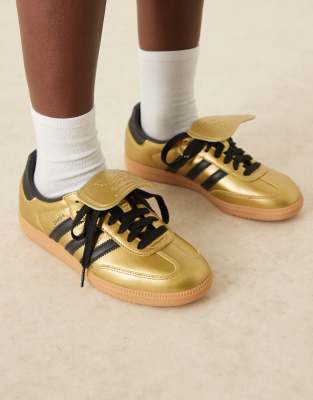 adidas Originals Samba LT sneakers in metallic gold | ASOS