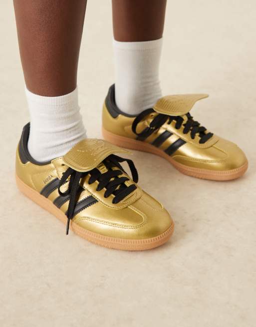 adidas Originals Samba LT sneakers in metallic gold | ASOS