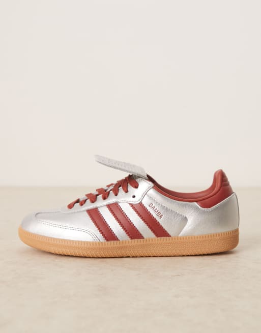 adidas Originals - Samba LT - Baskets - Argenté métallisé et rouge