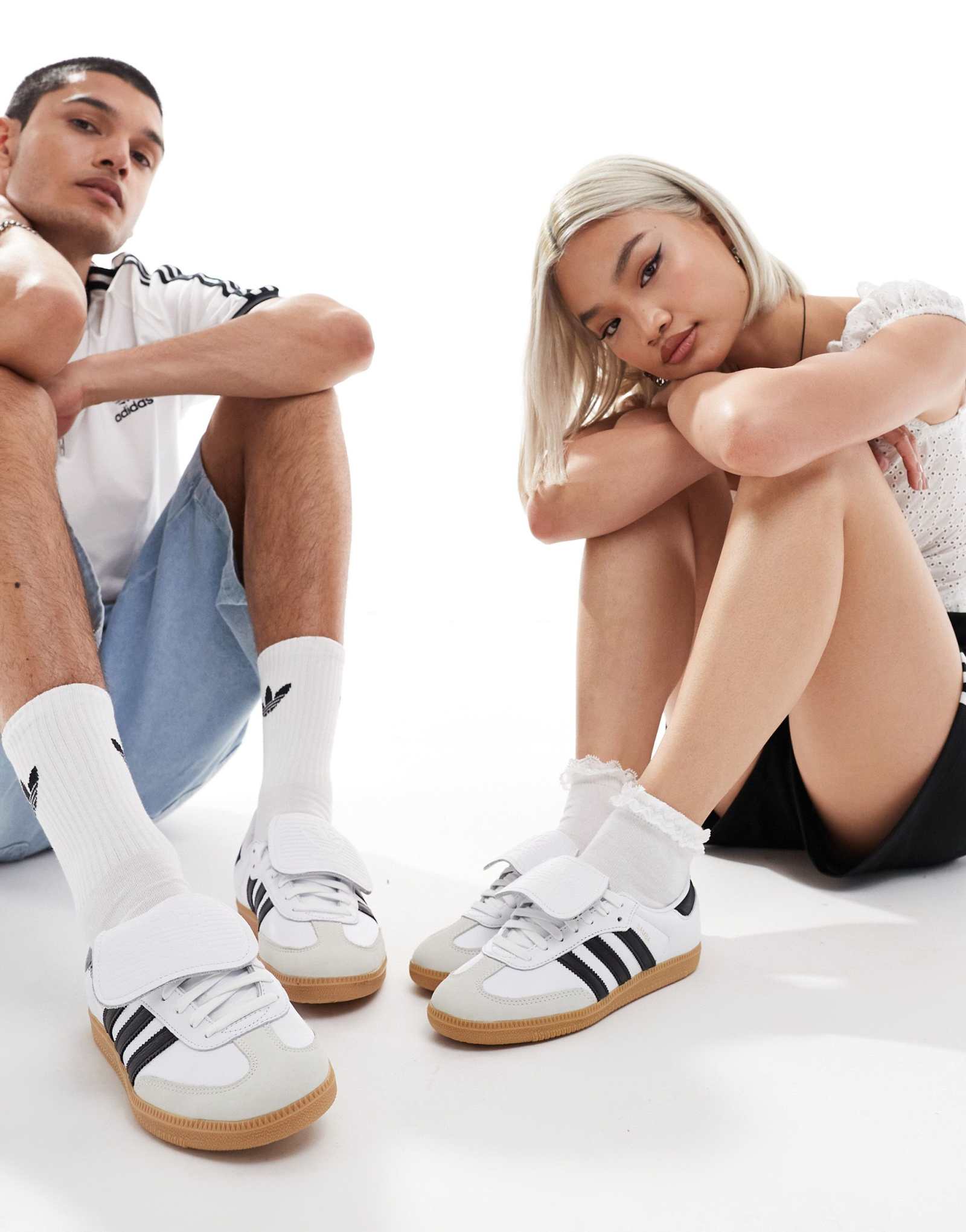 кроссовки adidas Originals Samba LT белого и черного цветов