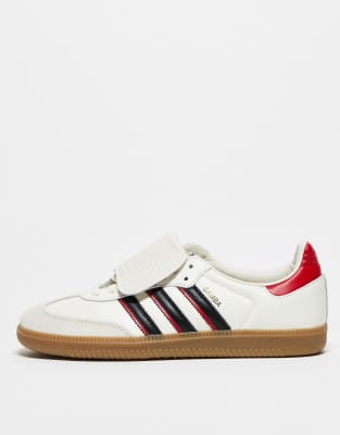 Samba LT sneakers in white with red heel tabs