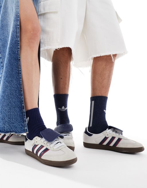 adidas Originals - Samba LT - Sneakers in wit en marineblauw