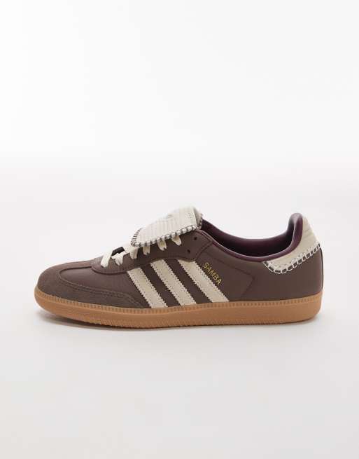 adidas Originals Samba LT trainers with crochet detailing in brown - exclusive to ASOS