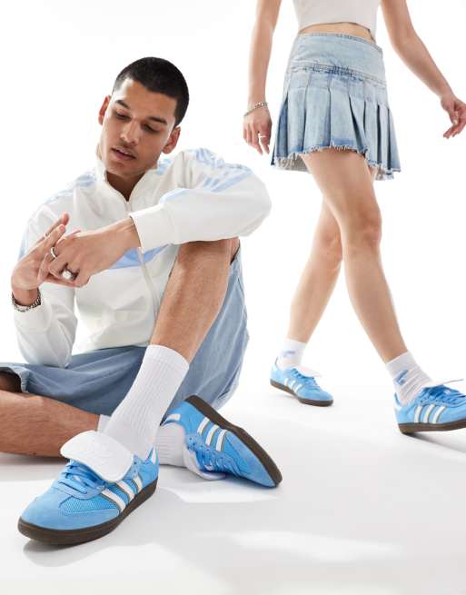 Adidas originals blue trainers on sale