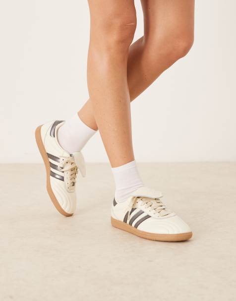 adidas Originals Samba LT trainers in cream and metallic silver - view 1