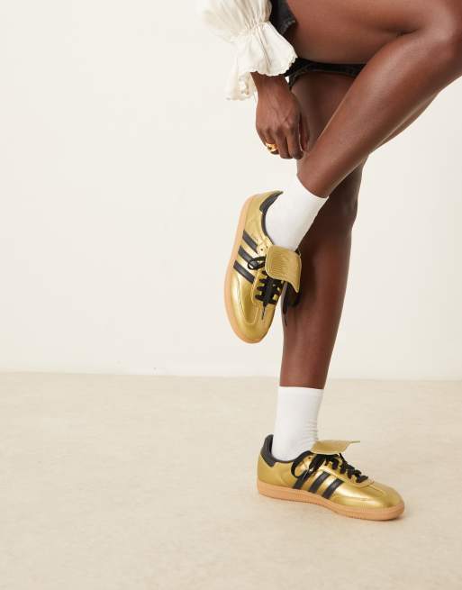 adidas Originals Samba LT trainers in metallic gold and black