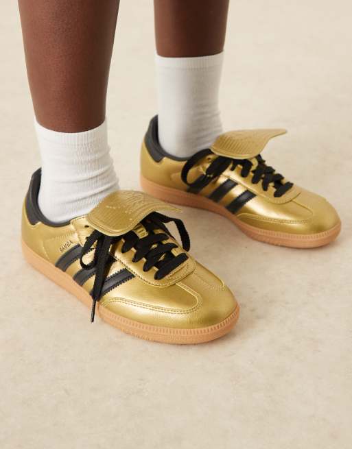adidas Originals Samba LT trainers in metallic gold and black