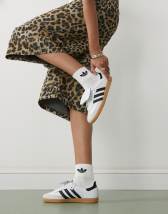 adidas Originals Samba LT patent leather trainers in black and white