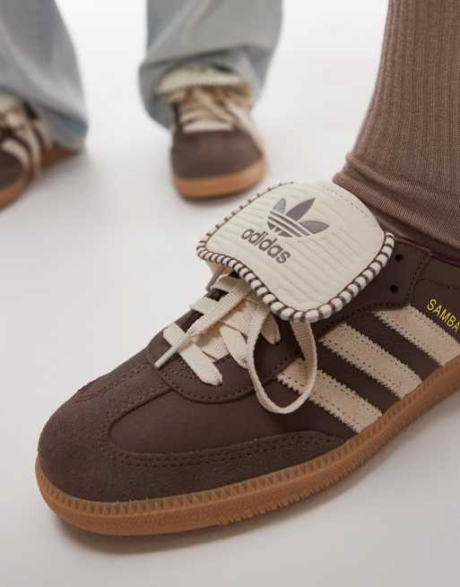 adidas Originals Samba LT trainers with crochet detailing in brown - exclusive to ASOS